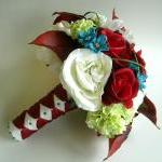 13 Piece Wedding Flower Package In Deep Red,..