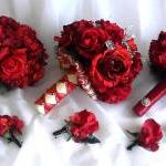 8 Piece Glamorous Damask Bouquet Set With..